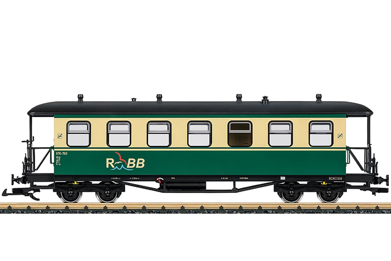 L35359 LGB Rugen Bader Railroad Passenger 2 Car Set (G 